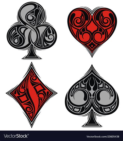 Suit card symbols .